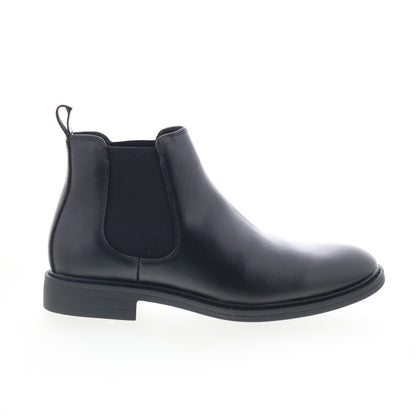 Rush By Gordon Rush Logan 301299 Mens Black Leather Slip On Chelsea Boots