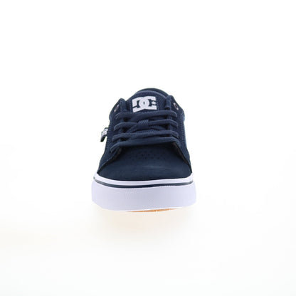 DC Anvil 303190-DNW Mens Blue Suede Lace Up Skate Inspired Sneakers Shoes
