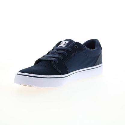 DC Anvil 303190-DNW Mens Blue Suede Lace Up Skate Inspired Sneakers Shoes