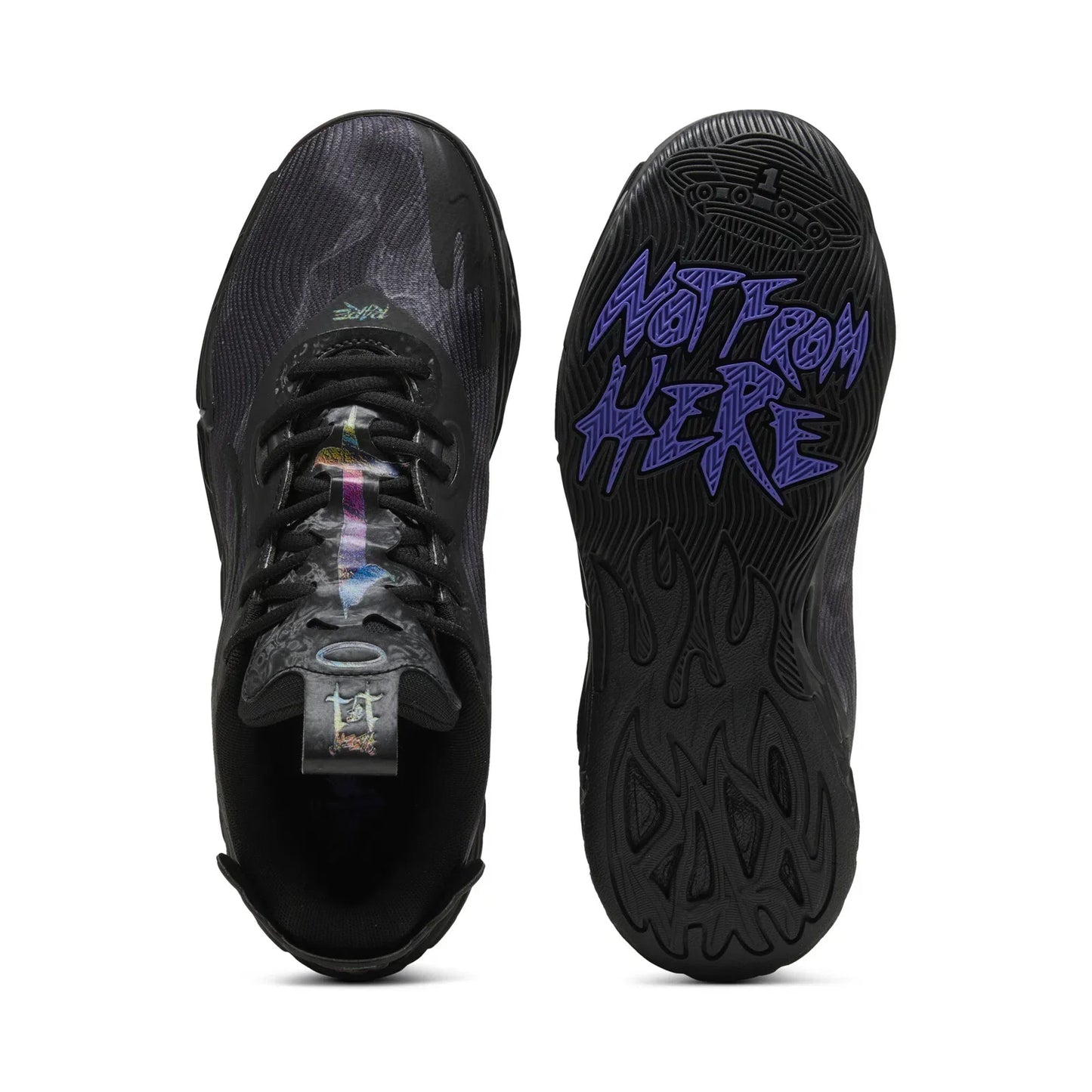 Puma Lamelo Ball MB.04 LO Team Mens Black Athletic Basketball Shoes