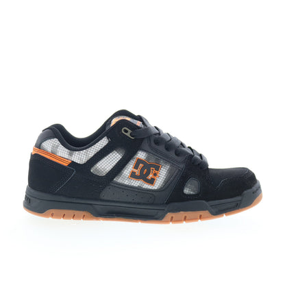 DC Stag 320188-BLO Mens Black Nubuck Lace Up Skate Inspired Sneakers Shoes