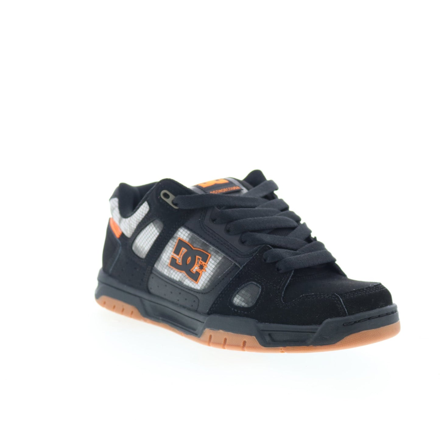 DC Stag 320188-BLO Mens Black Nubuck Lace Up Skate Inspired Sneakers Shoes