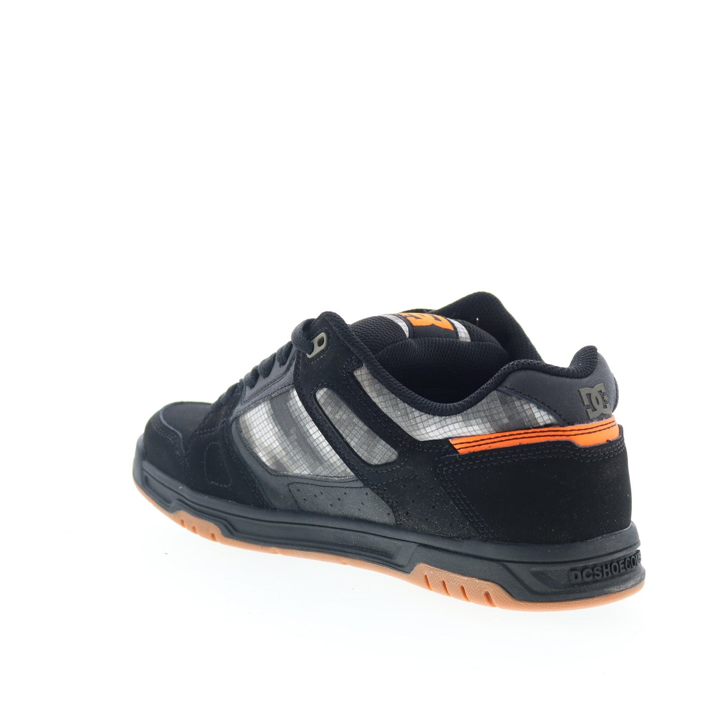 DC Stag 320188-BLO Mens Black Nubuck Lace Up Skate Inspired Sneakers Shoes
