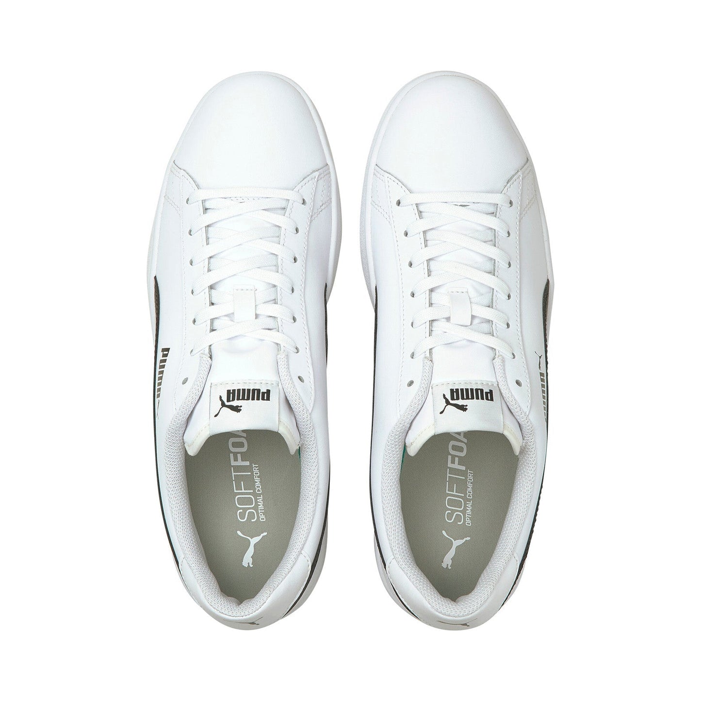 Puma Smash V2 L 36521501 Mens White Leather Lifestyle Sneakers Shoes