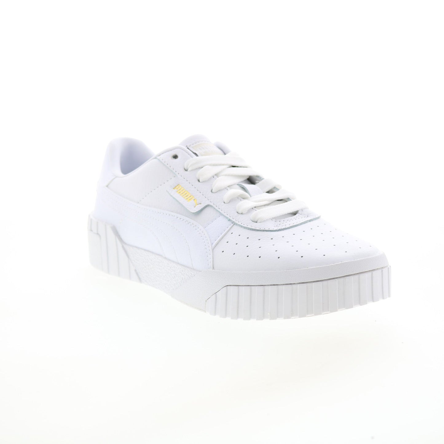 Puma Cali 36915501 Womens White Leather Lace Up Lifestyle Sneakers Shoes