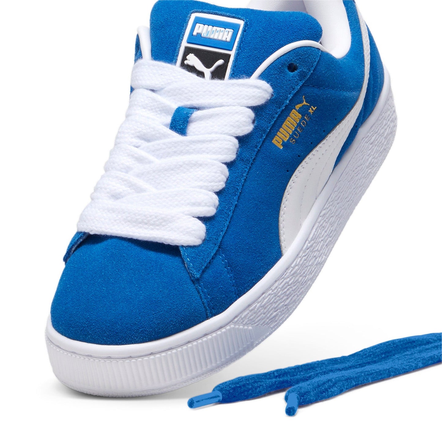 Puma Suede XL 39520501 Mens Blue Suede Lifestyle Sneakers Shoes