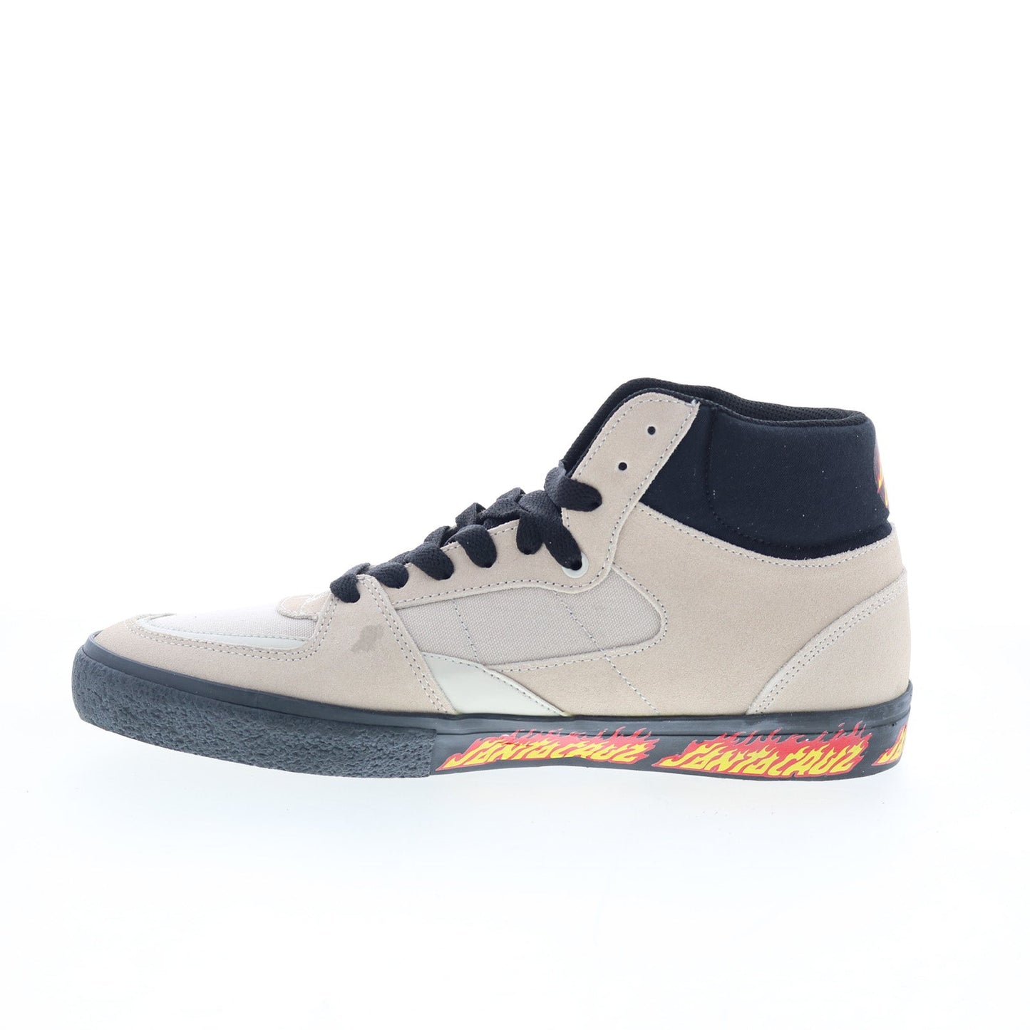 Etnies Screw Vulc Mid X Santa Cruz Mens Beige Skate Inspired Sneakers Shoes