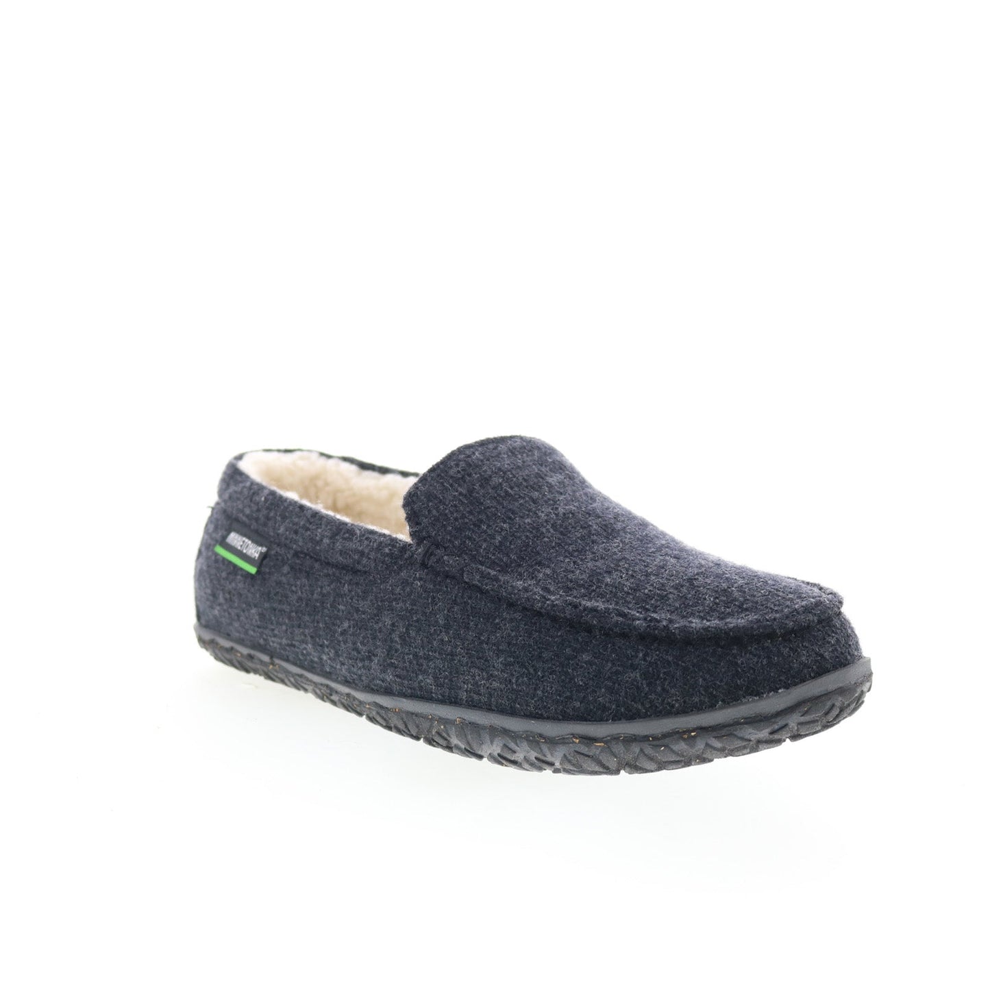 Minnetonka Eco Elm 4706-CHR Mens Gray Canvas Slip On Loafer Slippers Shoes