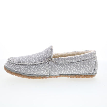 Minnetonka Eco Pine 4707ECO-LGR Mens Gray Canvas Loafer Slippers Shoes