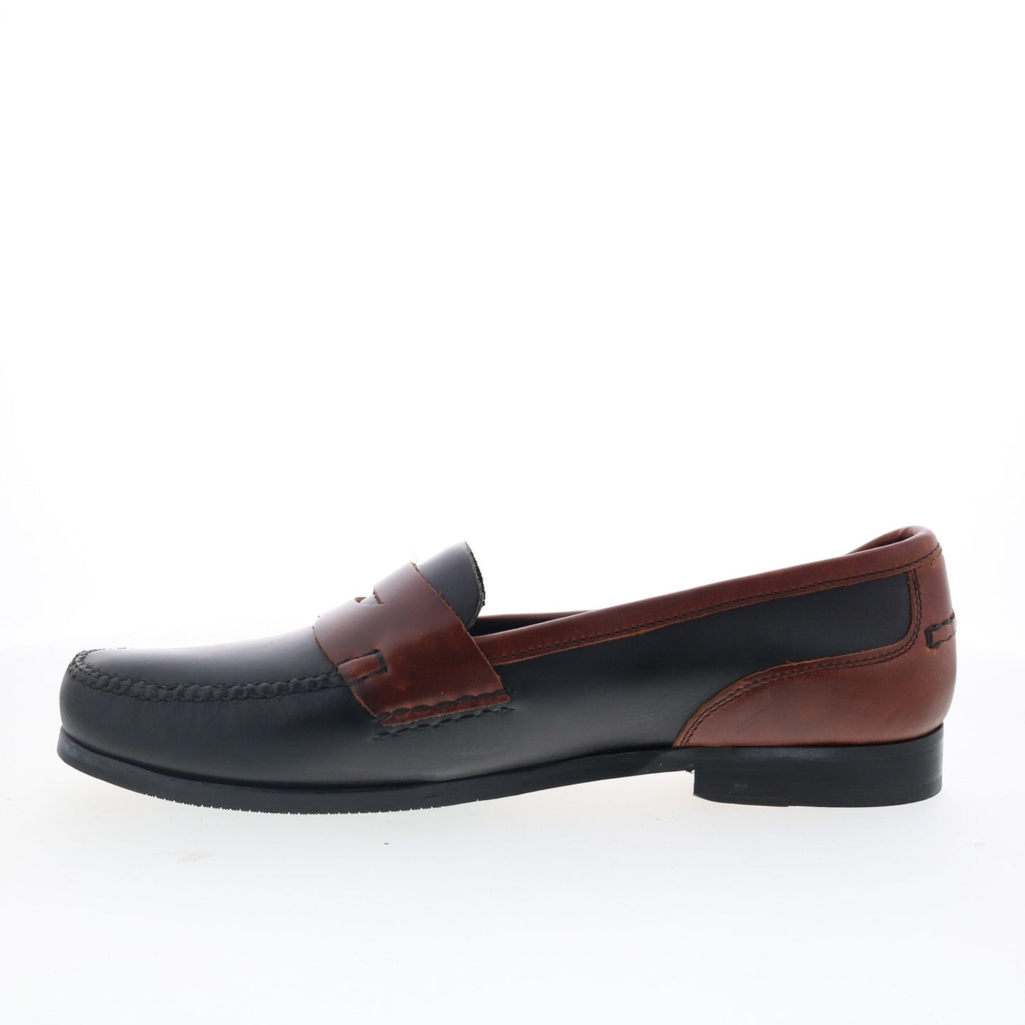T.B. Phelps Marco 523-15 Mens Black Leather Loafers & Slip Ons Penny Shoes
