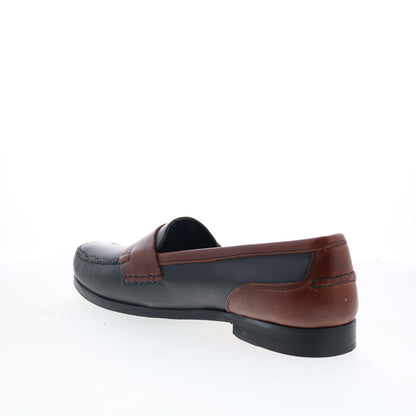 T.B. Phelps Marco 523-15 Mens Black Wide Loafers & Slip Ons Penny Shoes