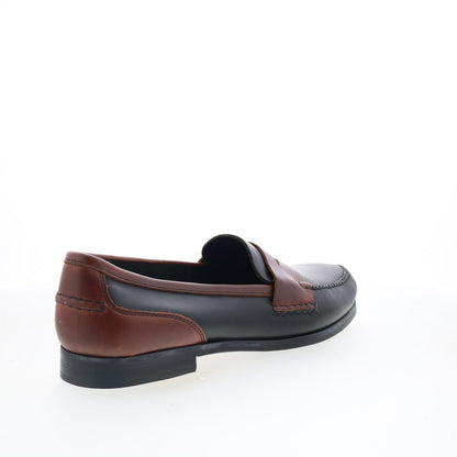 T.B. Phelps Marco 523-15 Mens Black Wide Loafers & Slip Ons Penny Shoes