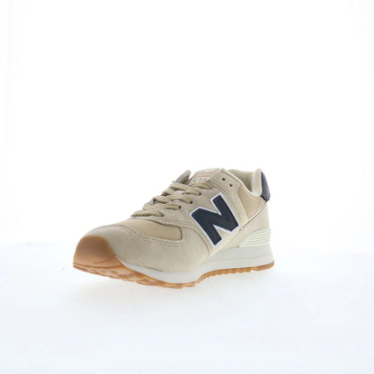 New Balance 574 U574RAC Mens Beige Suede Lace Up Lifestyle Sneakers Shoes
