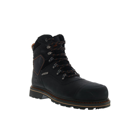 Hoss Range 60108 Mens Black Wide Leather Lace Up Work & Safety Boots