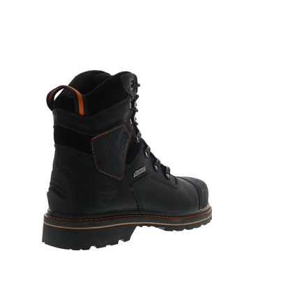Hoss Range 60108 Mens Black Wide Leather Lace Up Work & Safety Boots