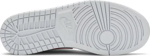 Nike Womens Air Jordan 1 Mid Sneakers - 'White University Red'