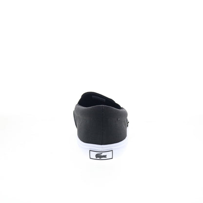 Lacoste Slip-On Base 224 1 CMA Mens Black Canvas Lifestyle Sneakers Shoes