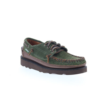 Sebago Keuka Lea Canoe Moc Mens Green Suede Loafers & Slip Ons Boat Shoes