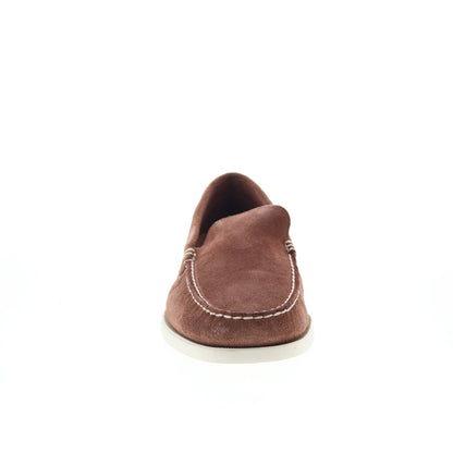 Sebago Frank Boat Roughout Mens Brown Suede Loafers & Slip Ons Casual Shoes