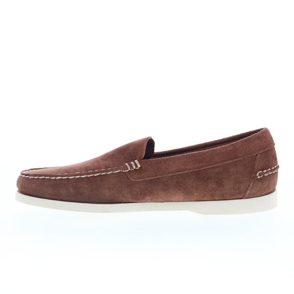 Sebago Frank Boat Roughout Mens Brown Suede Loafers & Slip Ons Casual Shoes