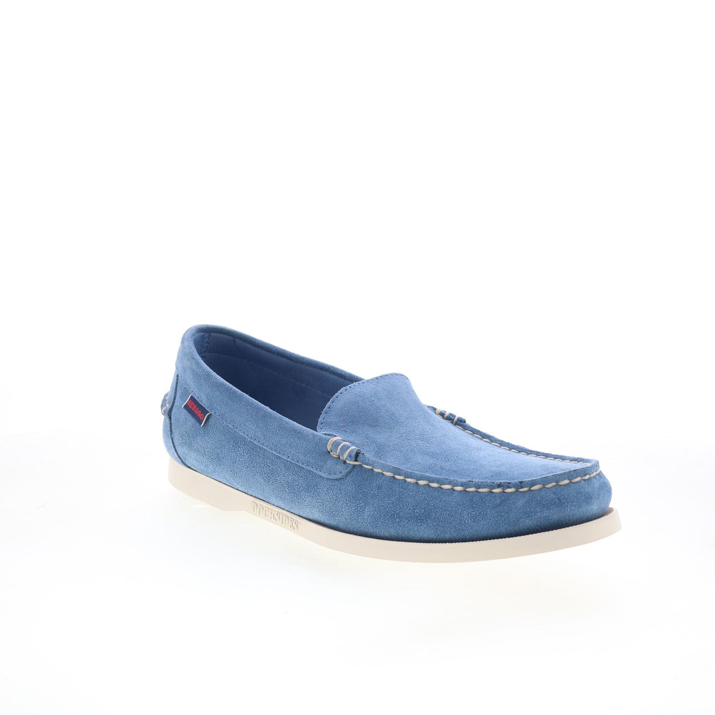 Sebago Frank Boat Roughout Mens Blue Suede Loafers & Slip Ons Casual Shoes