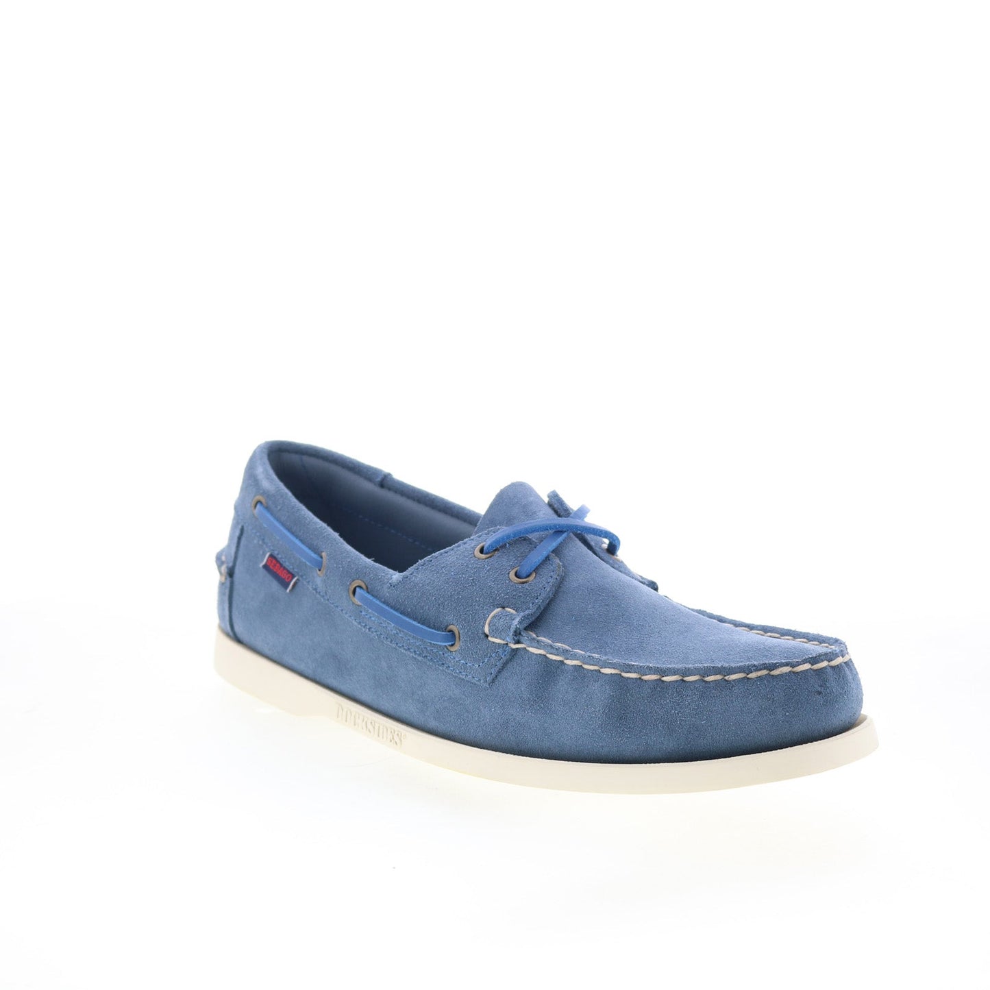 Sebago Portland Flesh Out Mens Blue Suede Loafers & Slip Ons Boat Shoes