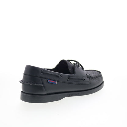 Sebago Portland Vamp Glitter Mens Black Loafers & Slip Ons Boat Shoes