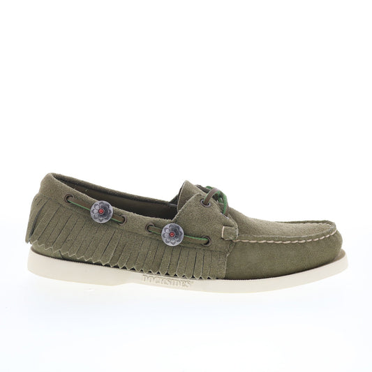 Sebago Portland Fringes 741148W-909 Mens Green Loafers & Slip Ons Boat Shoes