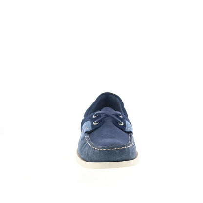 Sebago Ross Island JIB Shadow Mens Blue Suede Loafers & Slip Ons Boat Shoes