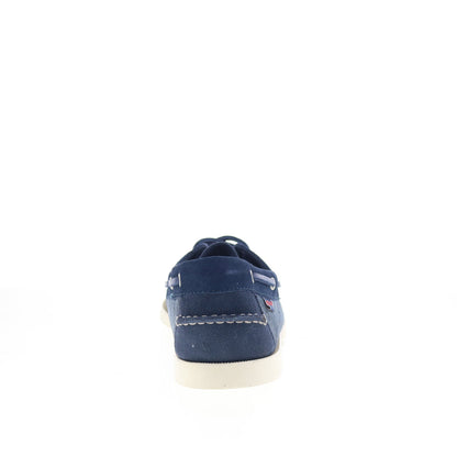 Sebago Ross Island JIB Shadow Mens Blue Suede Loafers & Slip Ons Boat Shoes