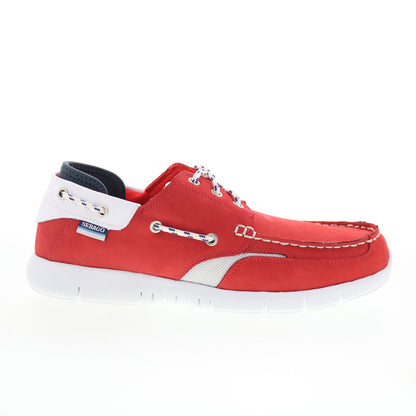 Sebago Foremust 77115UW-ADE Mens Red Nubuck Loafers & Slip Ons Boat Shoes