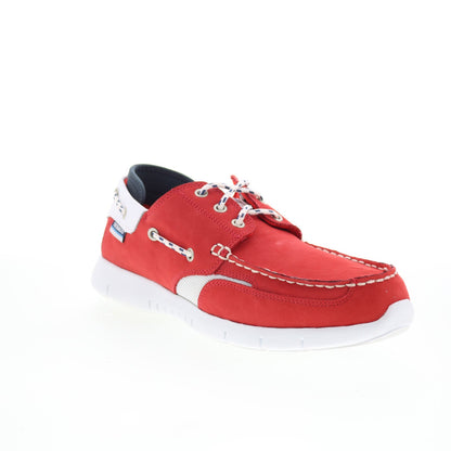 Sebago Foremust 77115UW-ADE Mens Red Nubuck Loafers & Slip Ons Boat Shoes