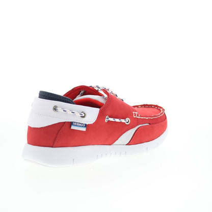 Sebago Foremust 77115UW-ADE Mens Red Nubuck Loafers & Slip Ons Boat Shoes