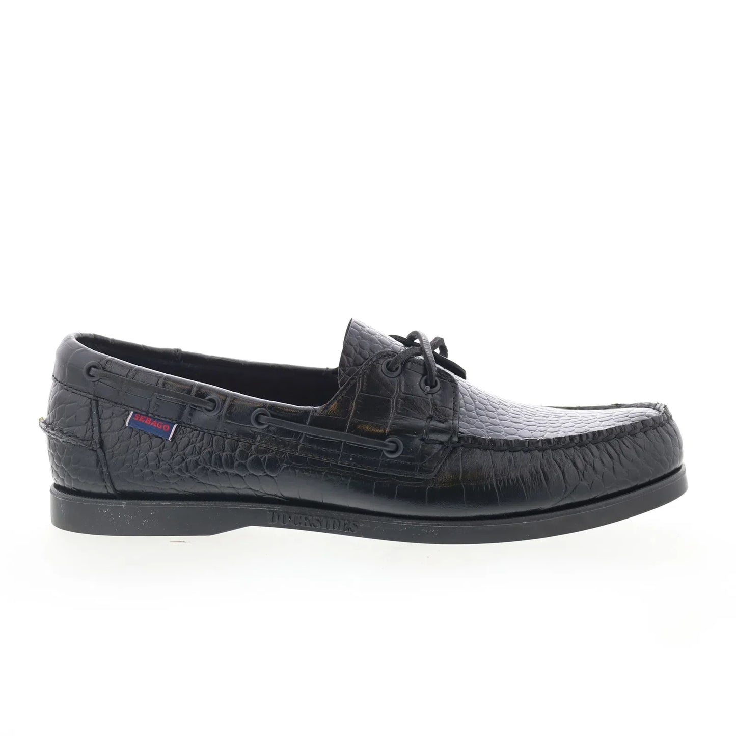 Sebago Portland Exotic 77116NW-AA7 Mens Black Loafers & Slip Ons Boat Shoes