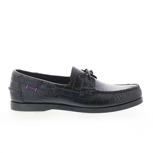 Sebago Portland Exotic 77116NW-AA7 Mens Black Loafers & Slip Ons Boat Shoes
