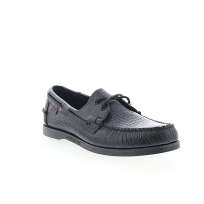 Sebago Portland Exotic 77116NW-AA7 Mens Black Loafers & Slip Ons Boat Shoes