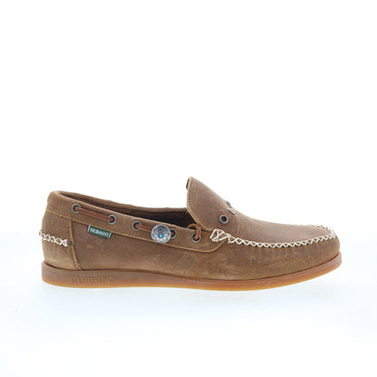 Sebago Scout Waxed Suede Mens Brown Suede Loafers & Slip Ons Boat Shoes