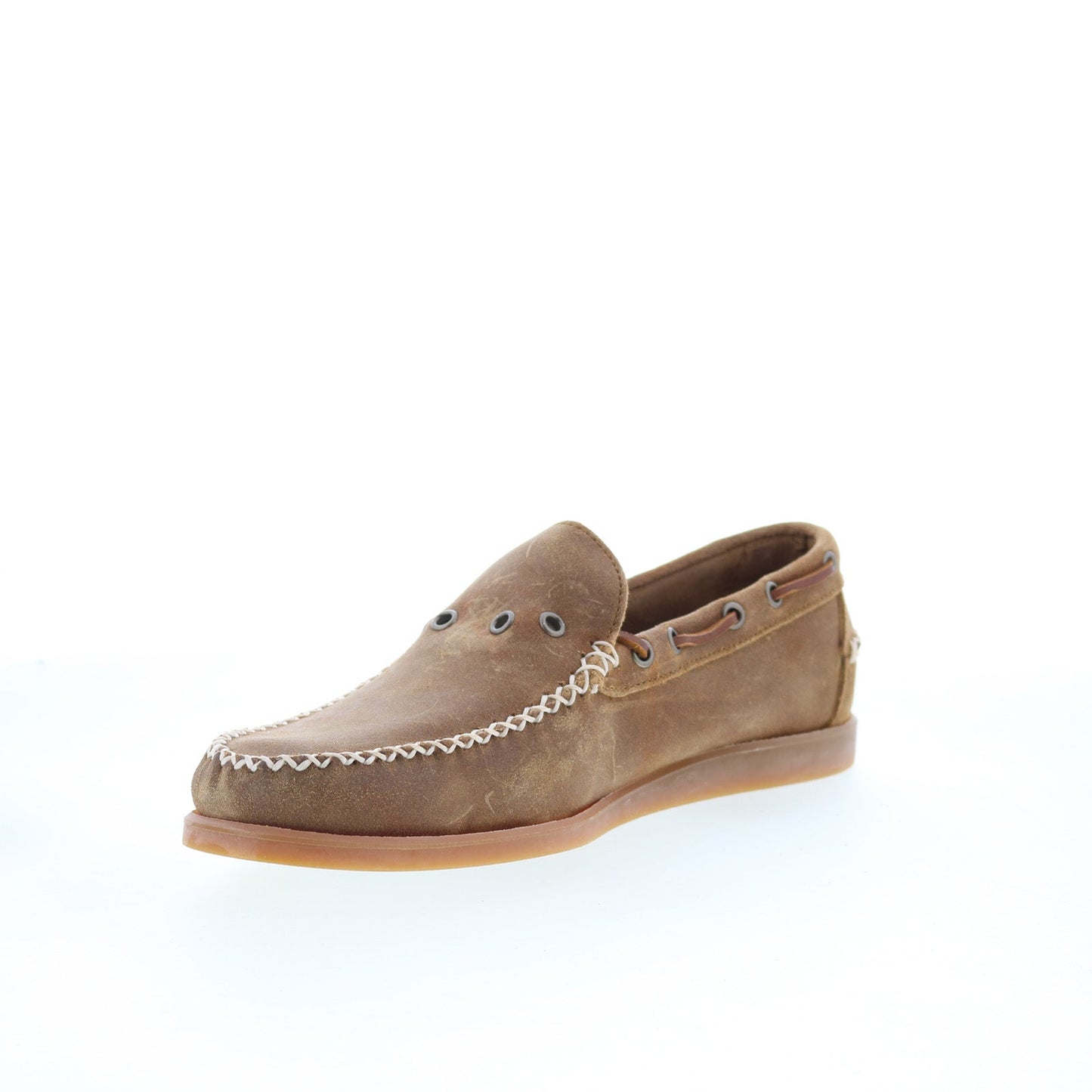 Sebago Scout Waxed Suede Mens Brown Suede Loafers & Slip Ons Boat Shoes
