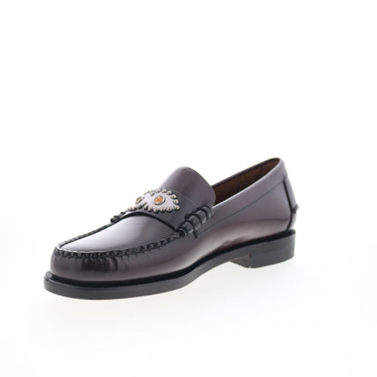 Sebago Classic Dan Eyes HTC LA Mens Brown Wide Leather Loafers Penny Shoes