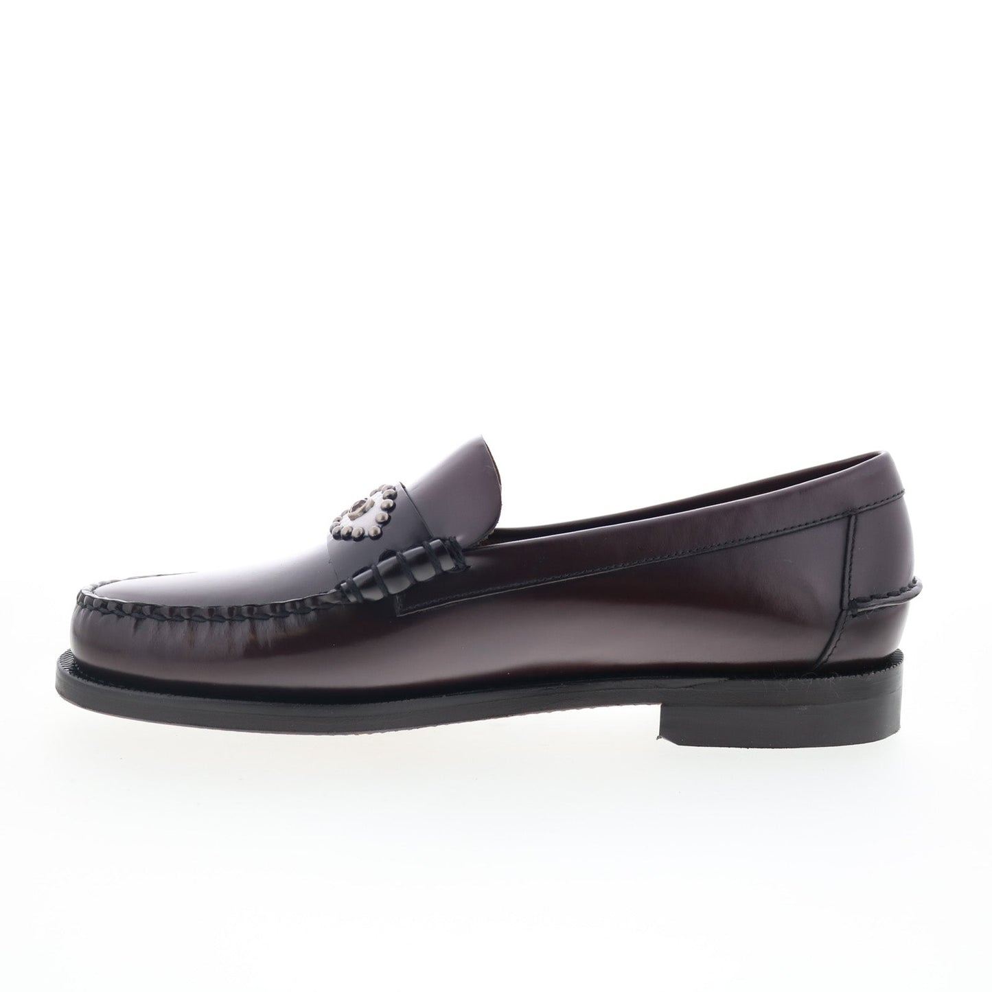Sebago Classic Dan Eyes HTC LA Mens Brown Wide Leather Loafers Penny Shoes