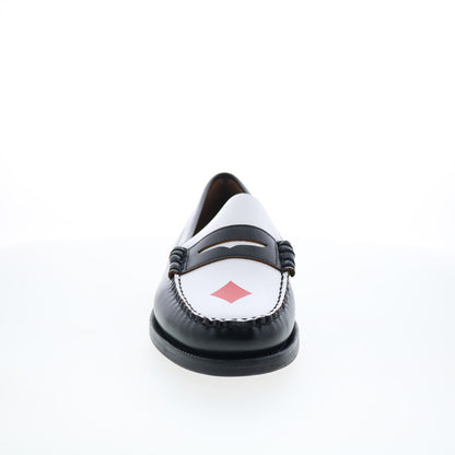 Sebago Classic Dan Gambling Mens Black Leather Loafers & Slip Ons Penny Shoes