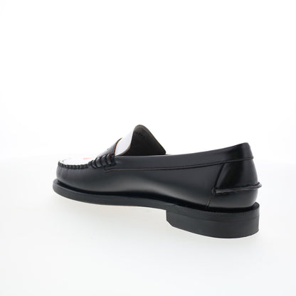 Sebago Classic Dan Gambling Mens Black Leather Loafers & Slip Ons Penny Shoes
