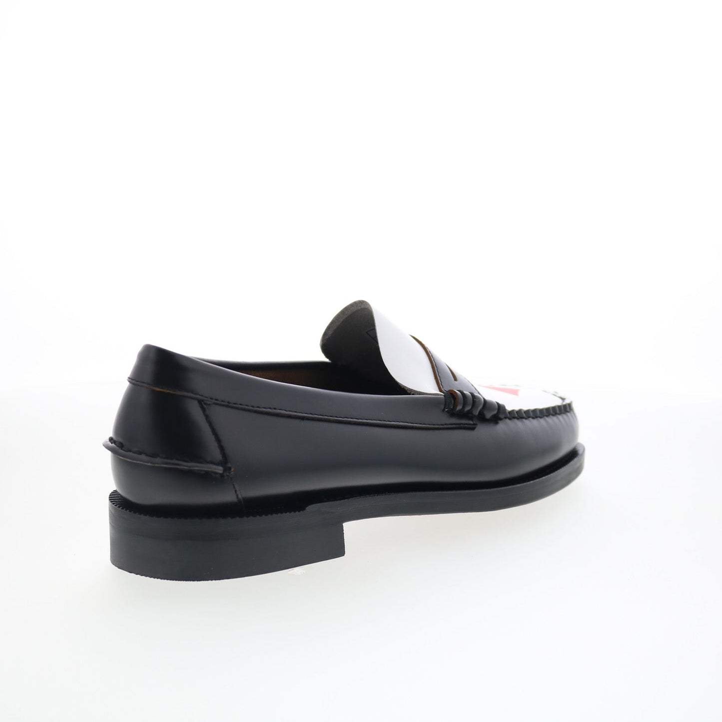 Sebago Classic Dan Gambling Mens Black Leather Loafers & Slip Ons Penny Shoes