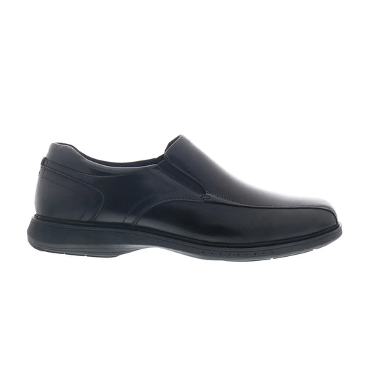 Nunn Bush Kore Pro Bike Toe Slip On Mens Black Wide Loafers Casual Shoes