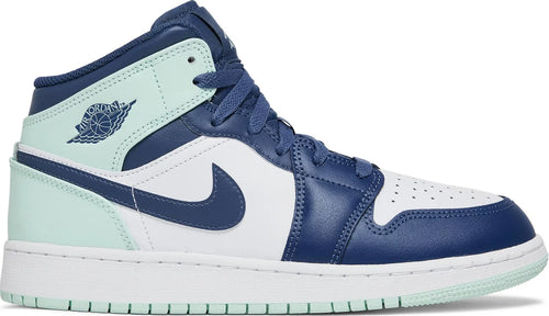 Nike Grade School Womens Air Jordan 1 Mid Sneakers - 'Blue Mint'