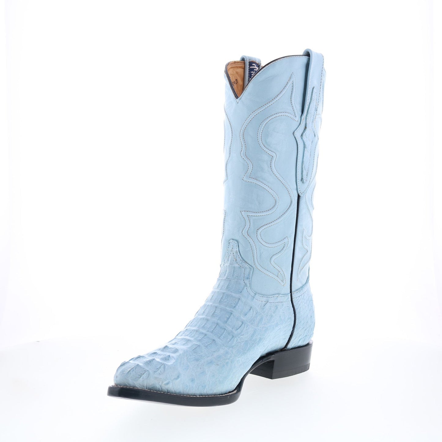 Wild WestCaiman Hornback Boots Chihuaha Mens Blue Wide Cowboy Western Boots