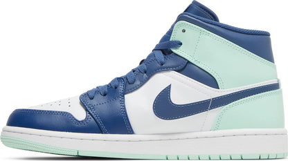 Nike Mens Air Jordan 1 Mid Sneakers - 'Blue Mint'
