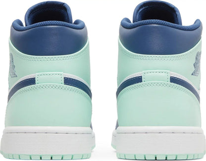 Nike Mens Air Jordan 1 Mid Sneakers - 'Blue Mint'