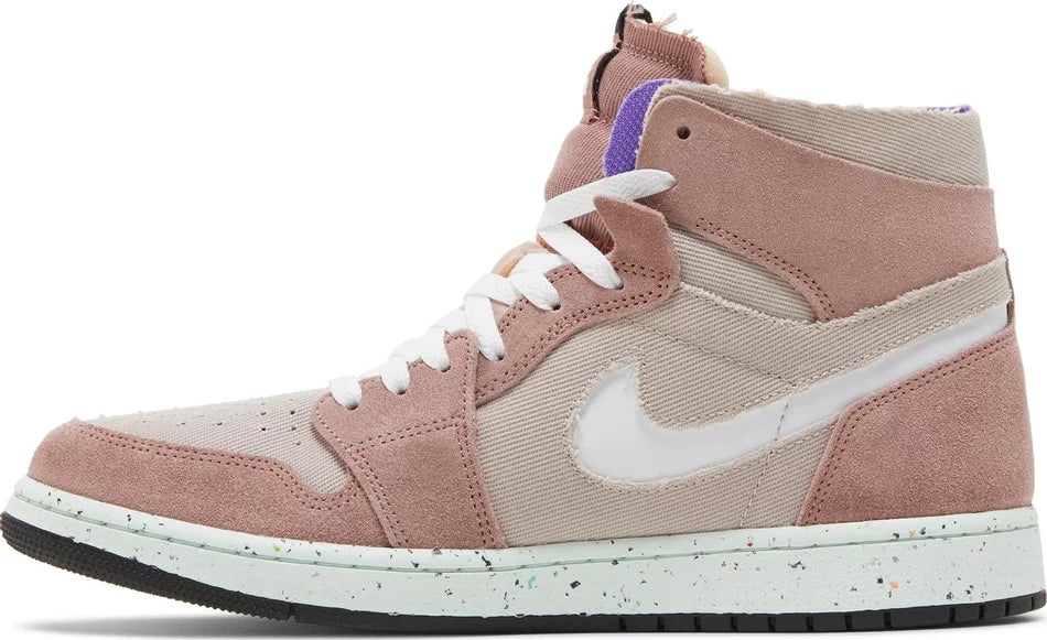 Nike Mens Air Jordan 1 High Zoom Comfort Sneakers - 'Fossil Stone'