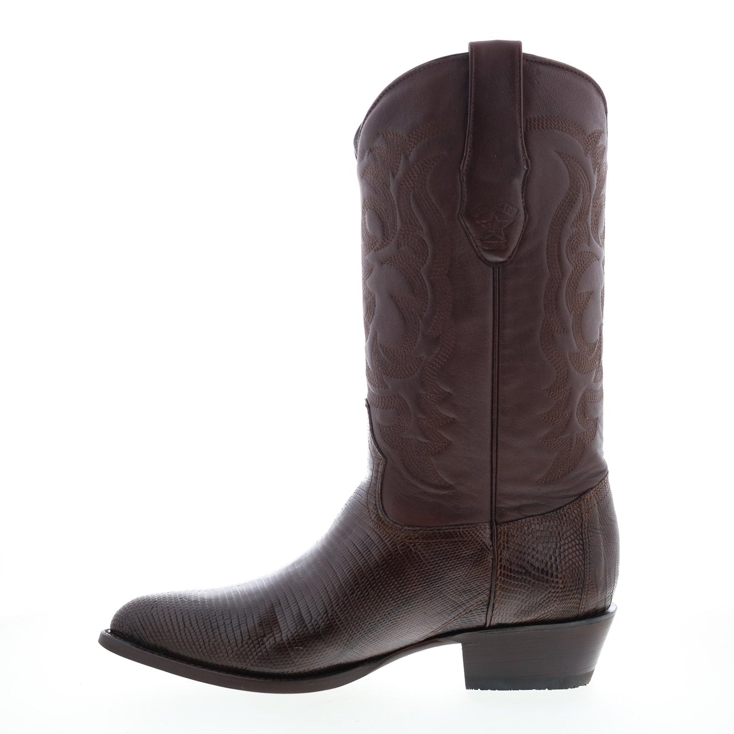 Los Altos J-Toe Ring Lizard 990607 Mens Brown Wide Cowboy Western Boots